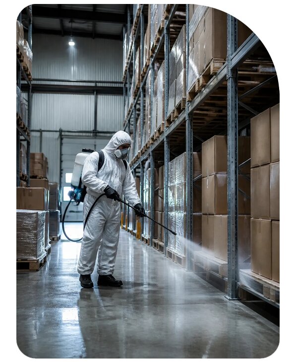 Дезинфекция склада под ключ в Борзе по цене от 5151 р. | Сенат-Бря