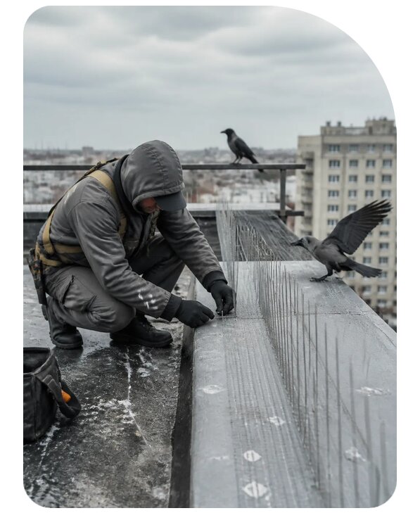 Защита от ворон под ключ в Борзе по цене от 5151 р. | Сенат-Бря